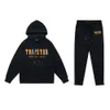 Men's Hoodie Trapstar Tracksuit Set Designer Embroidery Letter Black White Grey Rainbow Color Summer Sports Fashion Cotton Cord Top Short Sleeve Size S to Xl