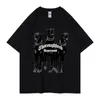 Pants Haruku Tshirt Men's 2022 Summer Dog Letter Printed T Shirt Hip Hop Streetwear Cotton Loose Top Tees
