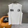 2023 Designer Balanciagas T-shirt À La Mode Marque Qualité Été Hommes Col Rond Imprimé Lettre Mode Polyvalent À Manches Courtes Réservoir Rose