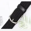 Belts 2023 Canvas Elastic Fabric Woven Stretch Multicolored Braided For Men Women Unisex Stock