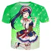 Męskie T-shirty Letnia miłość na żywo Koszulki Anime Seksowne dziewczyny 3D Drukuj Streetwear Mężczyźni Kobiety Casual Fashion Koszula obszerna Dzieci Tees Topy