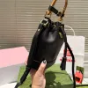 Cowhide Bucket Bag for Women Mini Shoulder Handbag Storage Bag Small Tassel Leather Girls Womens Messenger Bag