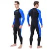 Męskie Dresy UPF50 Pełne pływanie Nurkowanie z rurką Słońce Ochrona przed promieniowaniem UV Długi rękaw Ochrona przed wysypką Jednoczęściowe Sporty wodne Żeglarstwo Surfowanie Plaża Kąpiel