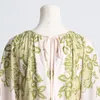 Robes décontractées 2023 luxe Vintage Maxi robe pour femmes élégantes femme imprimé fleuri lanterne manches taille longues dames tenues de vacances