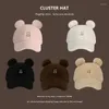 Ball Caps Japanese Embroidery Cute Bear Ears Baseball Autumn And Winter Imitation Lamb Cashmere Warm All-match Peaked Hats For Women