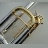 C Key Brass Trąbowa BB B Flat Tritone Trąbka Wysokiej jakości instrument z twardą obudową, ustnik, materiał i rękawiczki