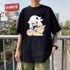 Camisetas masculinas Harajuku Genshin Impact Xiao Cool T-Shirt Summer Streetwear Kawaii Cartoon Morax e Qiqi Graphics Oversized O-neck Short