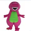 2017 High quality Barney Dinosaur Mascot Costumes Halloween Cartoon Adult Size Fancy Dress302R