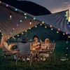 Cordes 5m/16.4ft Stockage Solaire 33LEDs Guirlande Lumineuse Extérieure Étanche Tente Atmosphère LED Perles Symphonie RVB Camping