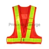 Others Apparel High Visibility Reflective Safety Vest Pocket V Shaped Workwear Traffic Waistcoat Night Work Security Running Cycling Mesh Vest x0711