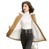 Women's Trench Coats Women Windbreaker Female Add Velvet Warm Hooded Coat Nice Autumn Winter Mid-length Women's Lining