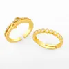 Cluster Rings FLOLA Bracciale aperto in pietra bianca per donna Crystal Gold Vermeil Anello sottile CZ Pave Cubic Zirconia placcato gioielli RigK07