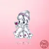 925 Pandora takılar için gümüş mücevher boncuklar bilezik küçük kız aile cazibesi