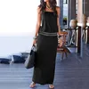 Casual Dresses Women Sexy Bandeau Holiday Off Shoulder Sleeveless Beach Print Summer Maxi Dress Formal Occasion Vintage Evening