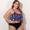 Maillots de bain pour femmes grande taille 5XL Bikini ensemble femmes 2023 imprimer deux pièces maillot de bain femme taille haute grand maillot de bain vêtements de plage