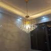 Lampy wiszące w stylu amerykańskim Vintage kropla wody francuska lampa lekka luksusowy salon sypialnia ganek jadalnia szklany żyrandol