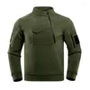 Herrenpullover Hochwertiges militärisches taktisches Hemd Pullover US SWAT Winter Outdoor Ski Camping Warme geneigte Reißverschluss-Polarfleecejacken