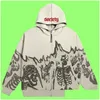 Мужские толстовок толстовок Y2K Emo Men Streetwear Vintage Skl Hoodie Zip Up Grunge негабаритная толстовка Gothic Tops harajuku alt ja dhllc