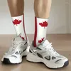 Chaussettes pour hommes Funny Flag Of Canada Hommes Femmes Warm 3D Printing Patriotism Basketball Sports Crew