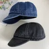 Bérets mode bord court bleu Denim Sboy casquette pour femmes hommes printemps 2023 Vintage noir peintre chapeau de soleil arrivée Y2k Kpop