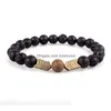 Bracelets De Charme Pierre De Lave Volcanique Naturelle Diffuseur D'huile Essentielle Bracelet Guérison Nce Yoga Aimant Flèche Perles Bracelet Drop Delivery Dhlwh