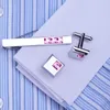 Cuff Links KFLK Jewelry links necktie clip High Quality tie pin for mens Pink Crystal bars cufflinks set guests 230710