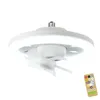 Electric Fans Cameras Fan Chandelier Cooling Fan Ceiling Light Lamp Holder Head Shaking Dimmable 3-speed Wind for Bedroom Study