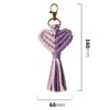 Key Rings Vintage Hand Woven Keychain Creative Heart Shaped Tassel Keychains Bag Decoration Pendant Chain Valentine Day Gift Keyring Dhmgt