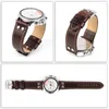 Bracelets de montre Double rangée trou bracelets en cuir 20mm 22mm haute qualité véritable Rivets Bracelet hommes Bracelet de remplacement Bracelet