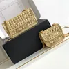 10a Top Quality Designer Bag Plant Material Chain Shoulder Bag 20.5cm Luxury Fashion Gold Chain Crossbody Bag Free Frakt CN007