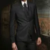 Erkekler Suits Black Damat Smokin Düğün Yemeği Partisi Slim Fit Resmi Erkekler Stand Yakası 3 Parça Erkek Moda Ceket Yelek Pantolon