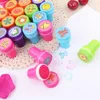 Other Toys 26Pcs Cute Cartoon Various Round Stamp Seal Children Gifts Self Inking Scrapbooking Plate Ink Pads Stamper 230710