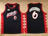 1996 Retro baskettröjor 15 Olajuwon 4 Barkley 5 Hill 11 Malone 8 Pippen 6 Hardaway Stitched Jersey Men XS-2XL