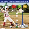 Intelligence toys Baseball Ball Toys For Boys Girls Games Adjustable Automatic Pitching Machine Toy Sets for Kids 3 10 Years Olds Gift 230711