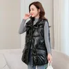 Trenchs pour femmes Version coréenne de gilet rembourré en coton pour femmes de grande taille Veste ample Plus Fat épaissie