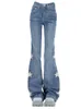 Vrouwen Broek Y2K Vintage Mannen Koreaanse Blauw Streetwear Retro Ster Esthetische Rechte Broek Jeans Grunge Denim Flare Vrouwen kleding 230711