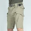 Young men summer cotton shorts large size cargo pants sport loose wear resistant casual pants