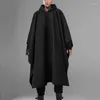 Trenchcoats för män Fasion Herr Kappa Ded Solid Lös 2023 Streetwear Punk Vindtät Trenc Cic Vinter Lon Cape Ponco