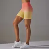 Shorts Feminino Tie Dye Shorts de Ioga Push Up Fitness Shorts Sem Costura Cintura Alta Biker Shorts Scrunch Butt Gym Leggings Peach Buttocks 230711