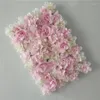 Decorative Flowers Silk Wall For Wedding Decoration Background Pink Floral Panels Backdrop Artificial Flower