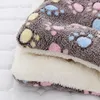 Small Animal Supplies Soft Flannel Thickened Pet Fleece Pad Blanket Bed Mat For Dogs Puppy Cat Sofa Cushion Home Rug Keep Warm Sleeping Cover 230710