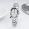 Wristwatches Luxury Fashion Oval Metal Band Steel Watches For Women 2023 Brand Simple Casual Rectangle Rhinestone Ladies' Quartz Wristwatch