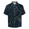 Camisas casuais masculinas elegantes camisa rosas douradas estampa floral praia solto havaiano blusas Harajuku mangas curtas blusa tamanho grande personalizada