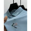Men's Polos High End Drilling Fashion Short Sleeved Polo Shirt For Men Summer T-shirt Elastic Breathable