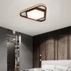 Deckenleuchten aus Holz, chinesische Lampe, Acryl, Fernbedienung, stufenloses Dimmen, LED-Licht für Wohnzimmer, Schlafzimmer, Flur, Dekor