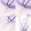 Pendentif Colliers Pierre Naturelle Fil Enroulement Collier Irregar Cristal De Roche Quartz Pour Femmes Bijoux Cadeau Drop Delivery Pendentifs Dhnpd