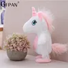 Bambole di peluche 25 cm Unicorno magico Camminare Parlare Peluche Cavallo Giocattolo Registrazione audio Fantasia Regalo per bambini 230710