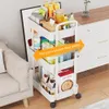 Storage Holders Racks 3 Layers Movable Storage Rack Rolling Utility Cart Storage Shelf Kitchen Bathroom Organizer Shelf Livingroom Storages Rack 230710