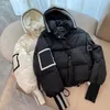 21W Jaqueta Feminina Parkas Casaco de Penas Moda Curto Jaqueta Estilo Espartilho Espartilho Grosso Roupa Corta-vento Bolso Feminino Casacos Quentes S-L