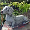 Dachshund Statue Garden Decor Memorial Dog Figurines garden accessories outdoor decoration dog garden decoration big figures L230620